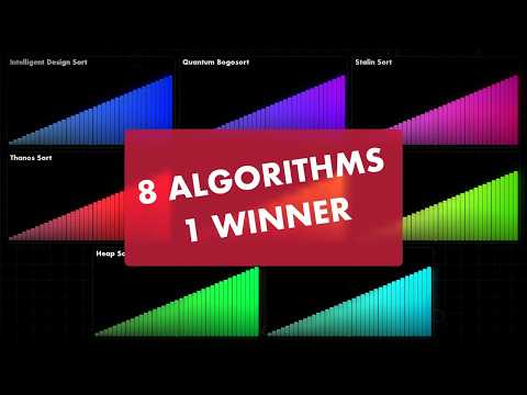 8 sorting algorithms, same data: who's fastest?