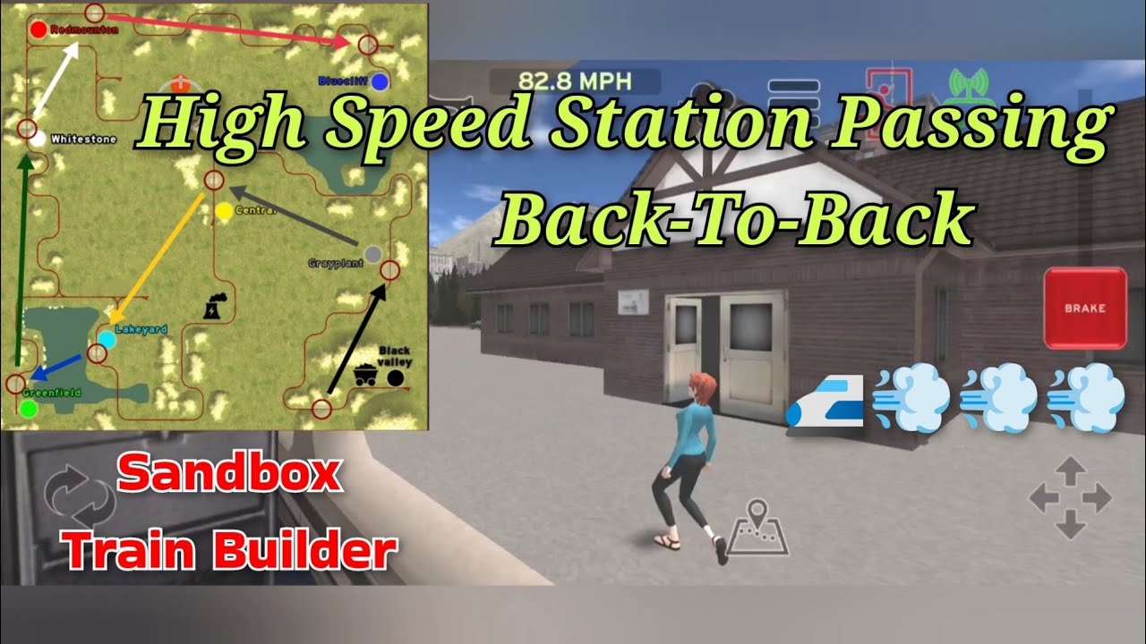 Passing 8 Stations Back-To-Back at High Speed in Sandbox Train Builder