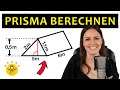 Prisma volumen und oberflche berechnen  dreiecksprisma