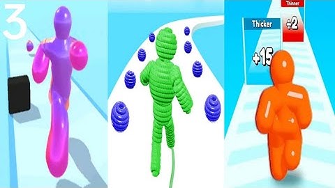 Blob Run 3d vs Rope Man Run vs Tall Man Run - Triple Gameplay 3 (Android/iOS).