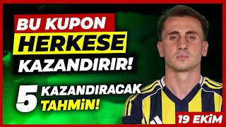 Bugün Sadece Netler 19 Ekim Pazar 2025 Banko İddaa Tahminleri - Kupon Maçları