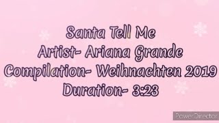 Santa Tell Me by Ariana Grande (Clean lyric video)