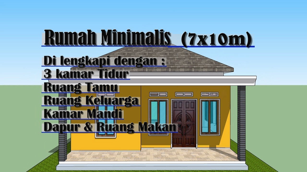 Desain Rumah Minimalis 7x10 M YouTube Rumah Minimalis