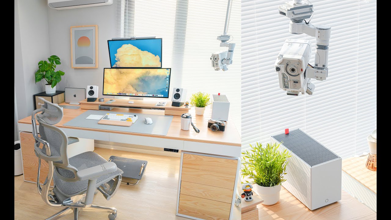 爆肝3个月！我做出了年轻人都会羡慕的无线桌面！自制升降桌/无线快充/MOSS