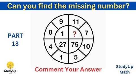 Can you find the missing number??  PART 13    || Math Puzzle