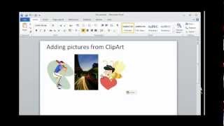 Adding ClipArt Pictures