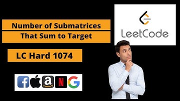 Number of Submatrices That Sum to Target || Leetcode Hard 1074 || HashMap || Prefix Sum