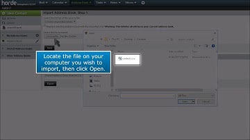 How To Import Contacts From Horde | ACTWD Knowledge Base