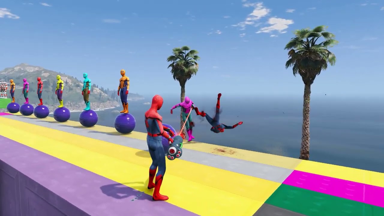 GTA 5 Epic Ragdolls RED SPIDERMANEuphoria Physics & Funny FailsVS RED MINION VS GREEN MINION