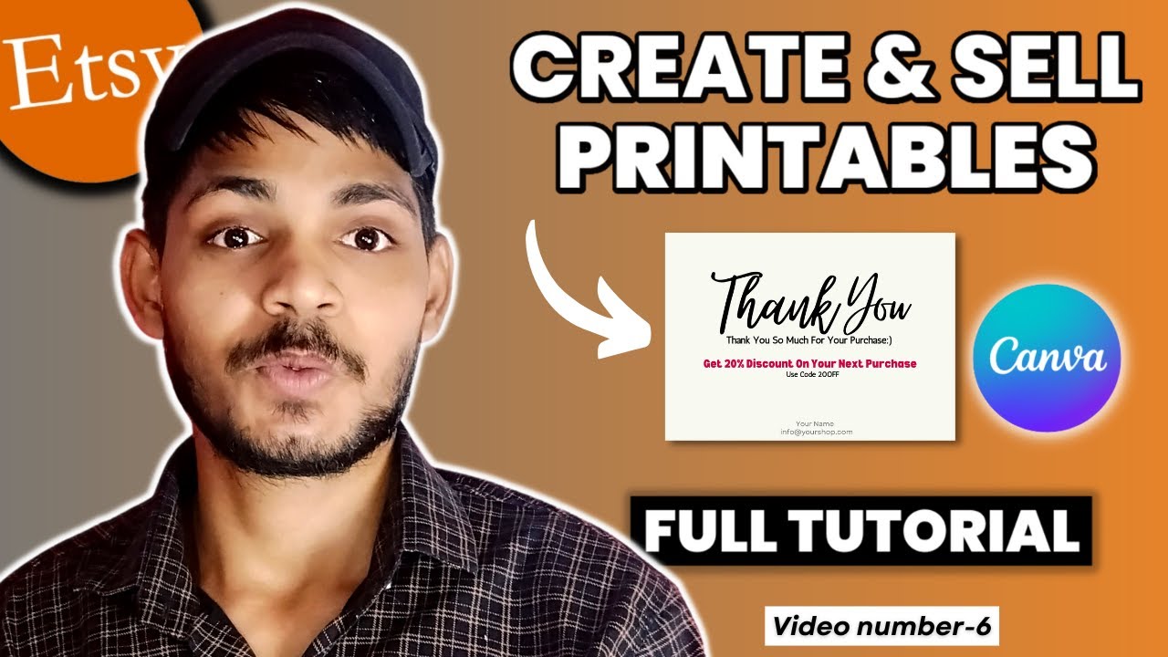 How To Create Thank You Card In Canva To Sell On Etsy (Step By Step ...