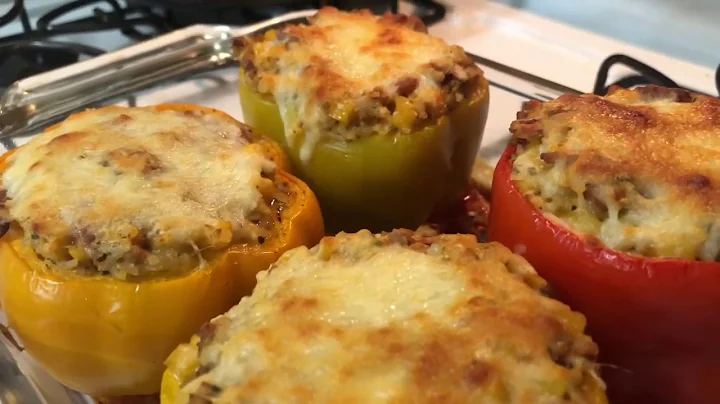 COOK DINNER WITH ME STUFFED PEPPERS