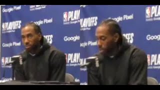 Kawhi Leonard speaks on PG foul trouble and his recovery from knee inflammation!!