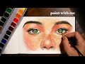 🥀 how to paint faces with watercolour / painting process