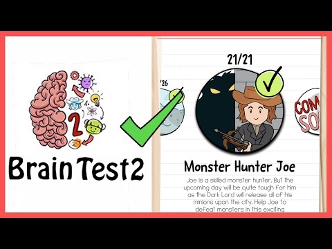 Brain Test 2 Tricky Stories Monster Hunter Joe All Levels 1-21 Solution Walkthrough