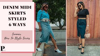 Denim Midi Skirts Styled 6 Ways for Summer Summer S Denim Mini Skirts
