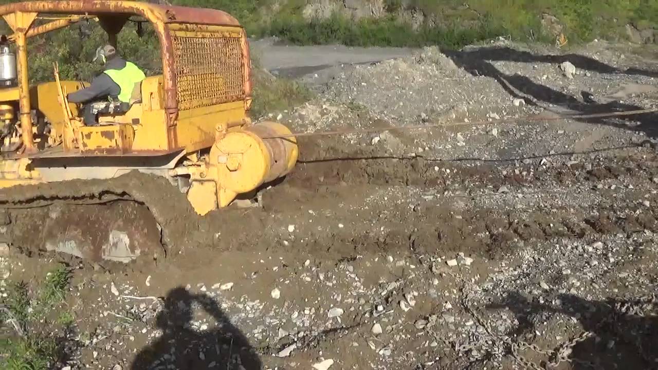 Using the winch on the d8 cable dozer Alaska gold mining YouTube