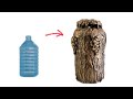 Good ideas from plastic bottles | How to make flower pots with cement from plastic bottles