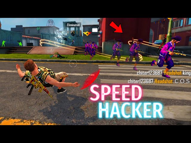 SPEED HACKER IN TRAINING GROUND . FREE FIRE class=