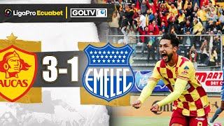 AUCAS sube a la CIMA y le QUITA el INVICTO a EL BOMBILLO | Aucas 3-1 Emelec | LigaPro 2024