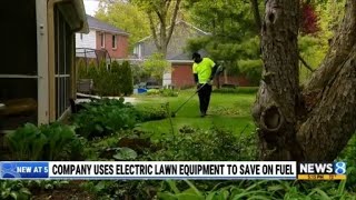 Electric mowers shield lawn care company from high gas prices