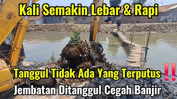 Tanggul Tidak Ada Yang Terputus‼️ Excavator Tanggul Jembatan Mencegah Luapan Air Kali #dedimulyadi