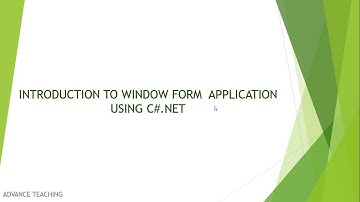 Introduction to C#.Net window Form Application in Urdu/Hindi