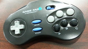 Classic Game Room - SEGA GENESIS GAME PAD 6 by PERFORMANCE controller review