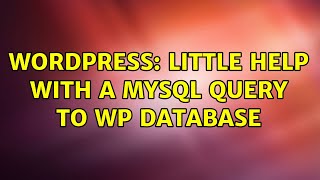 Famous Wordpress: little help with a mySQL query to wp database Profile