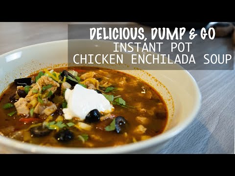 DELICIOUS, DUMP & GO Instant Pot Chicken Enchilada Soup Recipe