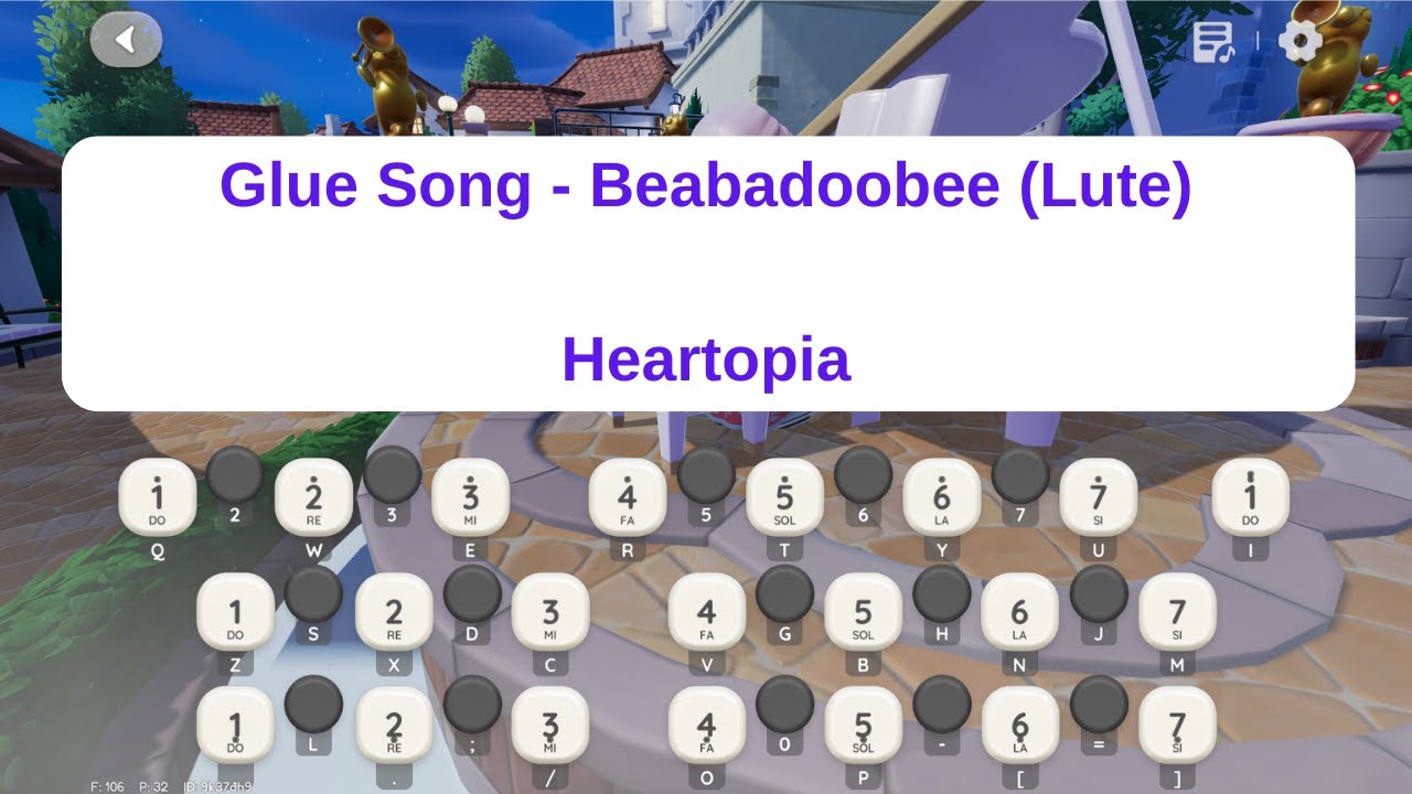 [TUTORIAL] Glue Song - Beabadoobee (Lute) | Heartopia !! Sheet Music in ...