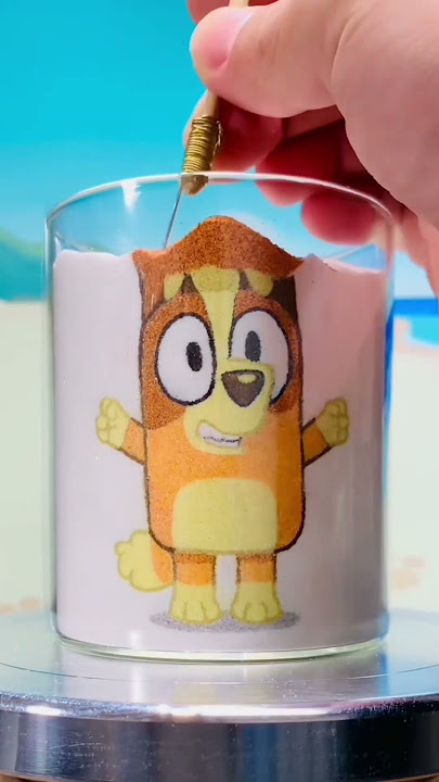 Bingo Sand Art 🧡🏝️ | Bluey  #ytshorts