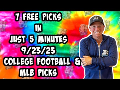 College Football & MLB Best Bets Today Picks & Predictions Saturday 9/23/23 | 7 Picks in 5 Minutes