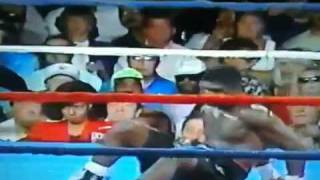 James Toney knocked down