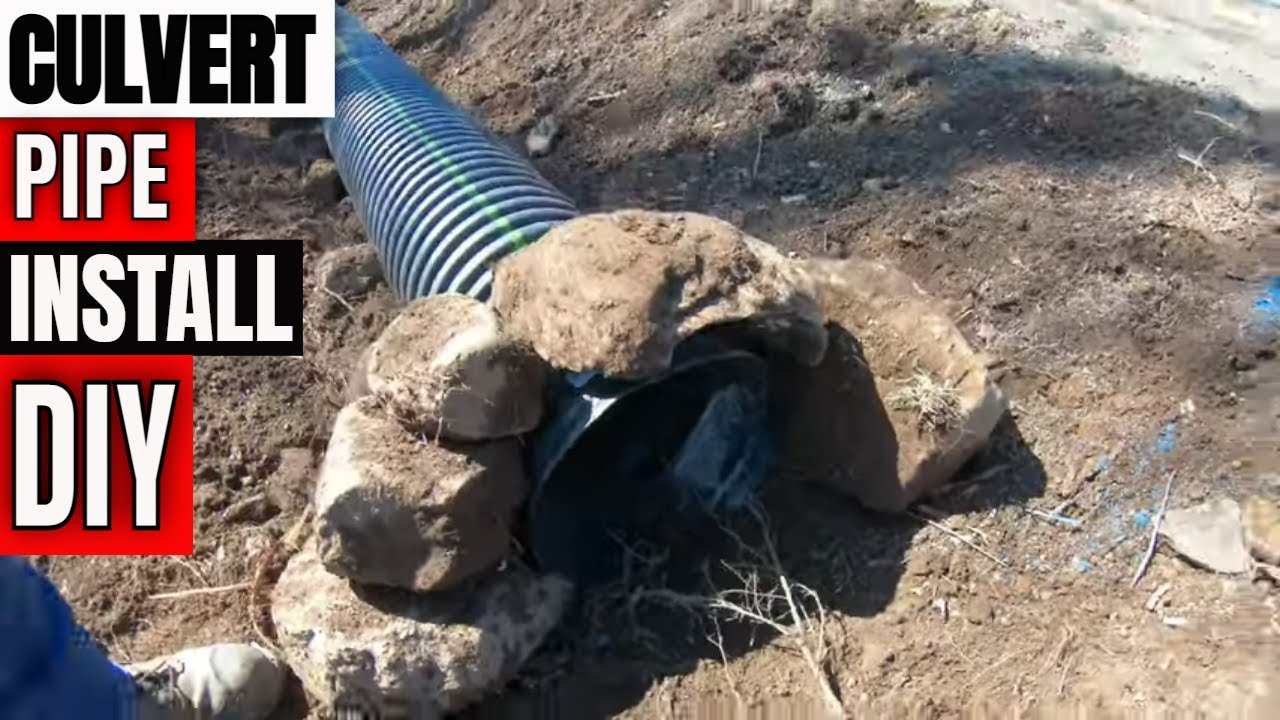 Installing a Culvert pipe with just a Skid loader Kubota 90-2 and Rock Grapple