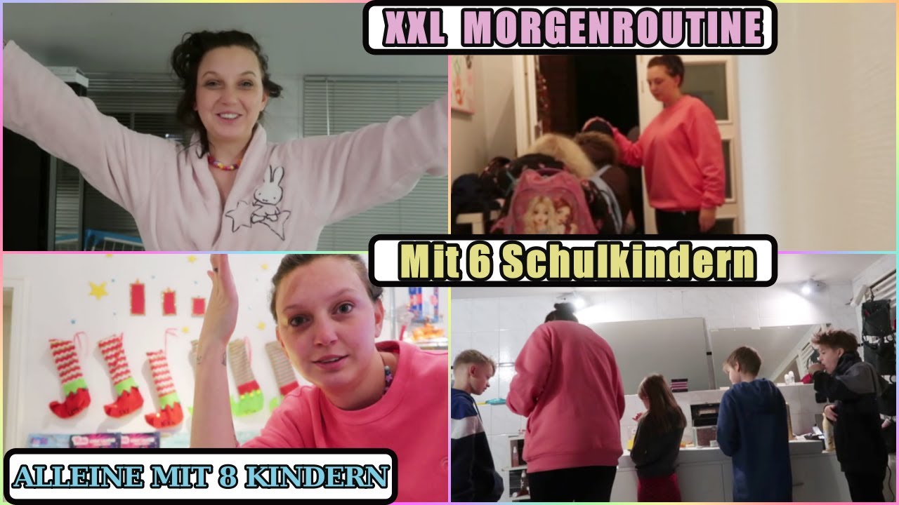 XXL Morgenroutine | 6 Schulkinder | Unser Schulalltag |Alleine mit 8 Kindern |Tag Startet um 4:00UHR