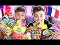 BRITISH BOYS TRYING FRENCH CANDY!!! WITH JOE TASKER (TASTE TEST)