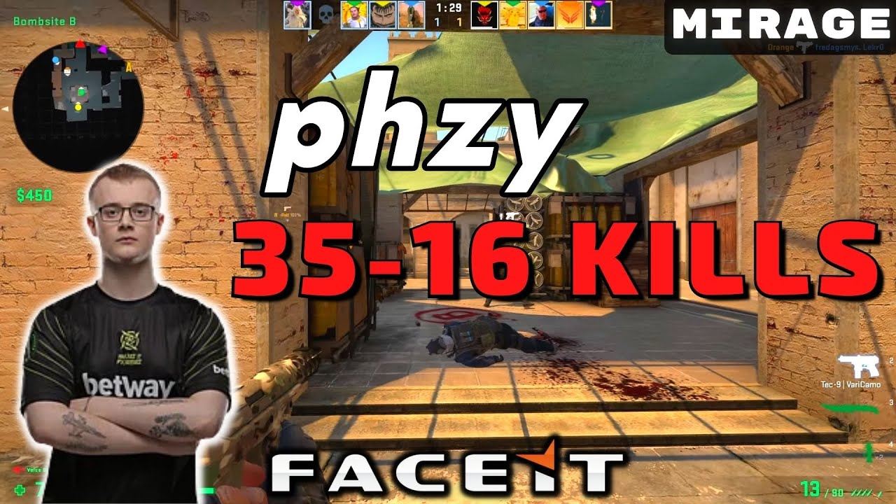 CSGO POV phzy (35-16) Mirage 𝙒𝙞𝙣 (16-11) / Faceit 01.12.2022 - YouTube