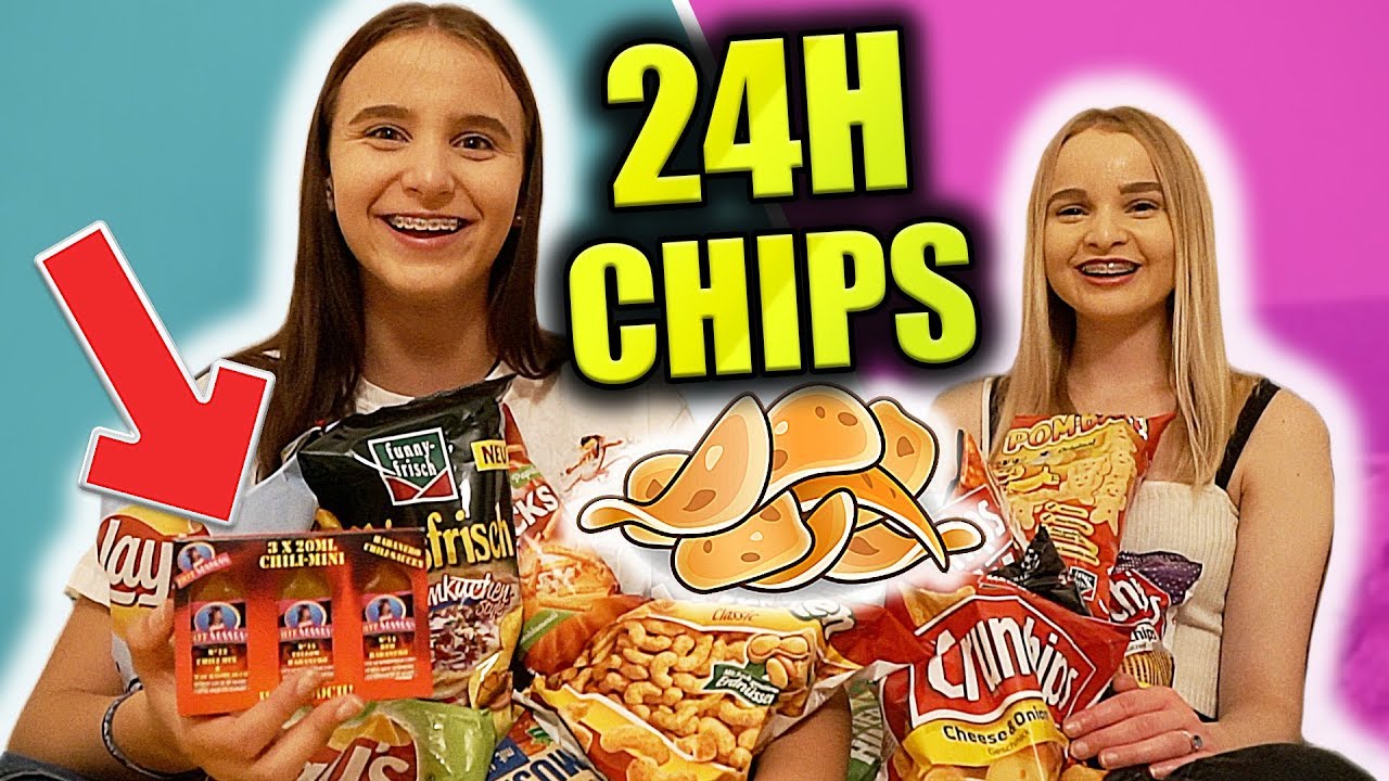 24 Stunden : Nur CHIPS ESSEN ! 🥵 - Celina
