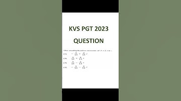 Question of Class 11 - Complex Numbers asked in KVS PGT 2023 #maths #kvs #complex_numbers