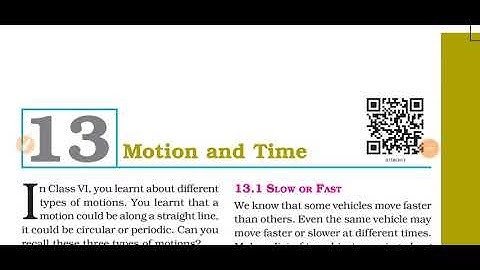 Class 7th Motion and Time chapter 13 Science summary & keywords