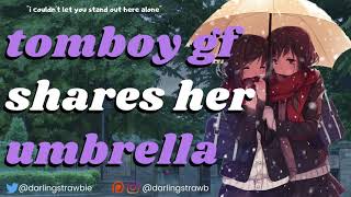 tomboy girlfriend shares her umbrella with you ️ ASMR (F4F) [yuri anime roleplay] [LGBT] [teasing]