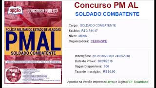 Apostila PM-AL Soldado combatente (PDF GRÁTIS CD)