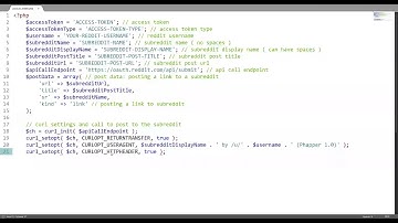 #codingspeedrun Posting to a subreddit with a Script w/PHP