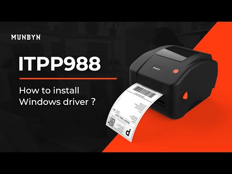 MUNBYN ITPP988 How to Install the Label Printer Windows Driver?