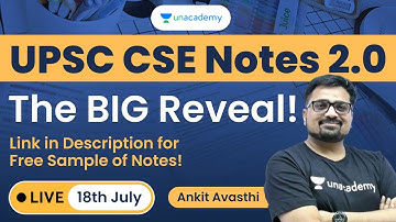UPSC CSE Notes 2.0 Launch | The BIG Reveal! | Ankit Avasthi Sir