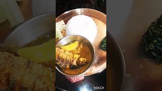 dinner rice with fish curry/রাতের খাবার trending viral food