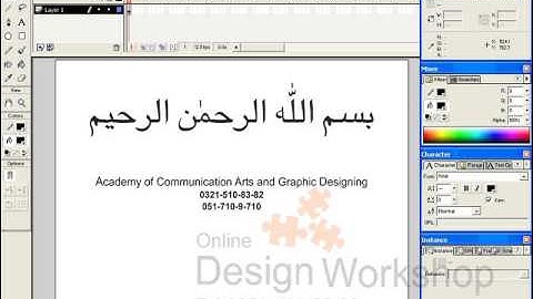 Introduction to Macromedia Flash - Urdu Tutorial 1 of 32