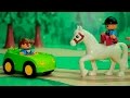 Смотреть видео для детей - Лошадки круче машин. Видео с игрушками про животных.