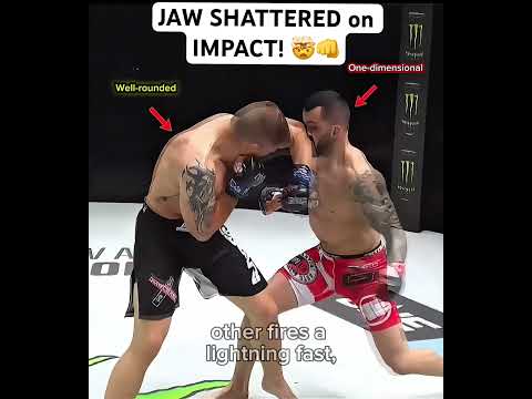One brutal elbow.. and his jaw couldn’t take it! 🤯💀 That impact changed the fight instantly!”