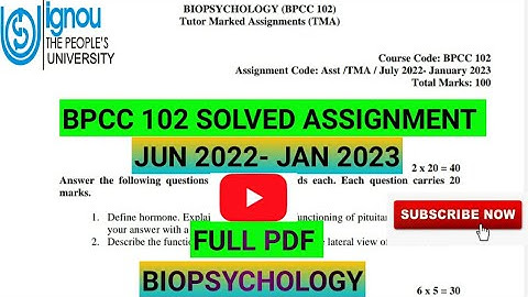 BPCC 102 solved assignment 2022-23 || bpcc 102 solved assignment in English #ignou